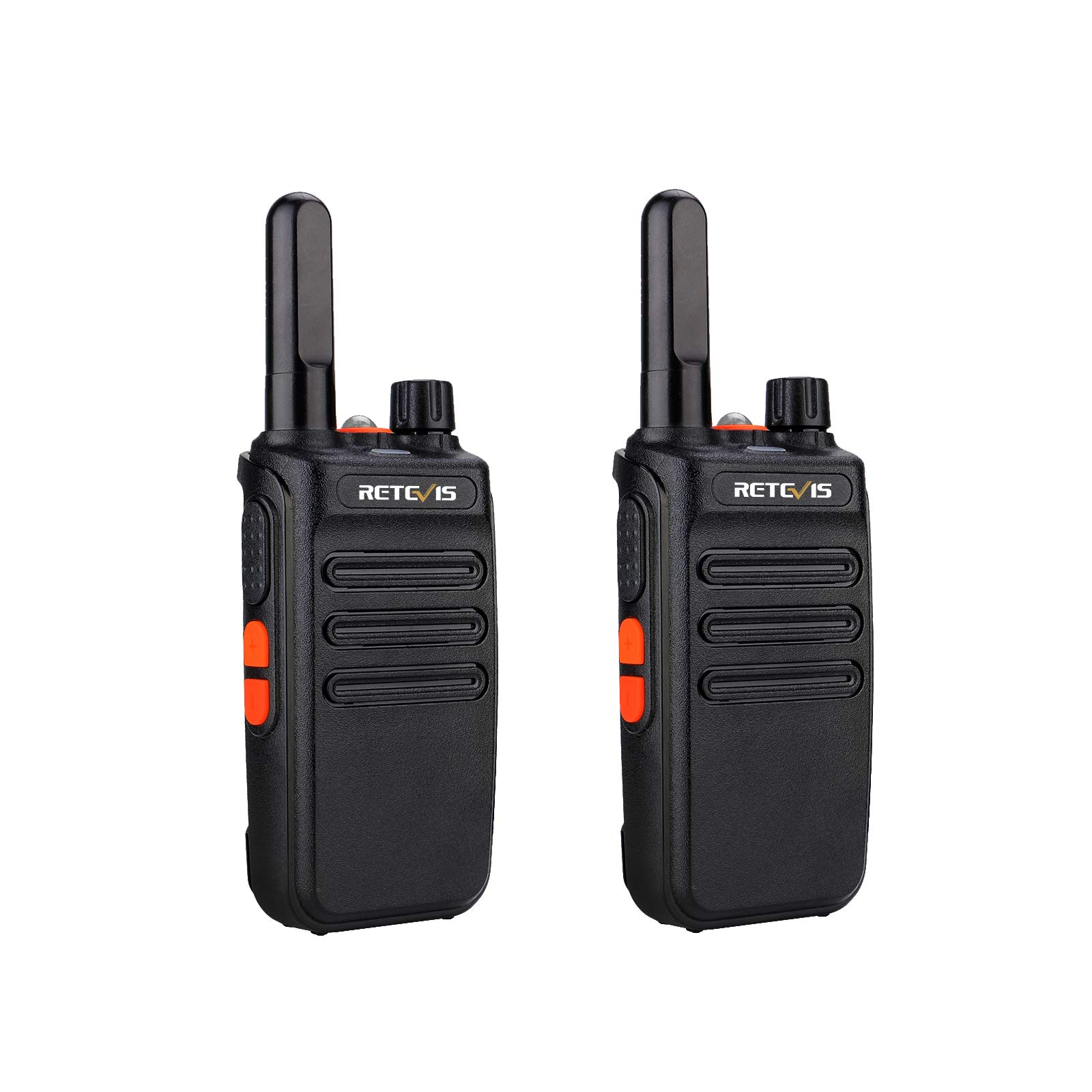 Retevis RB635 Walkie-Talki, PMR446 Ricetrasmittente Portatile Professionale, Walkie Talkie Ricaricabili con LED Torcia, VOX, USB C, per Ristorante, Attività a Dettaglio (Nero, 2 Pezzi)
