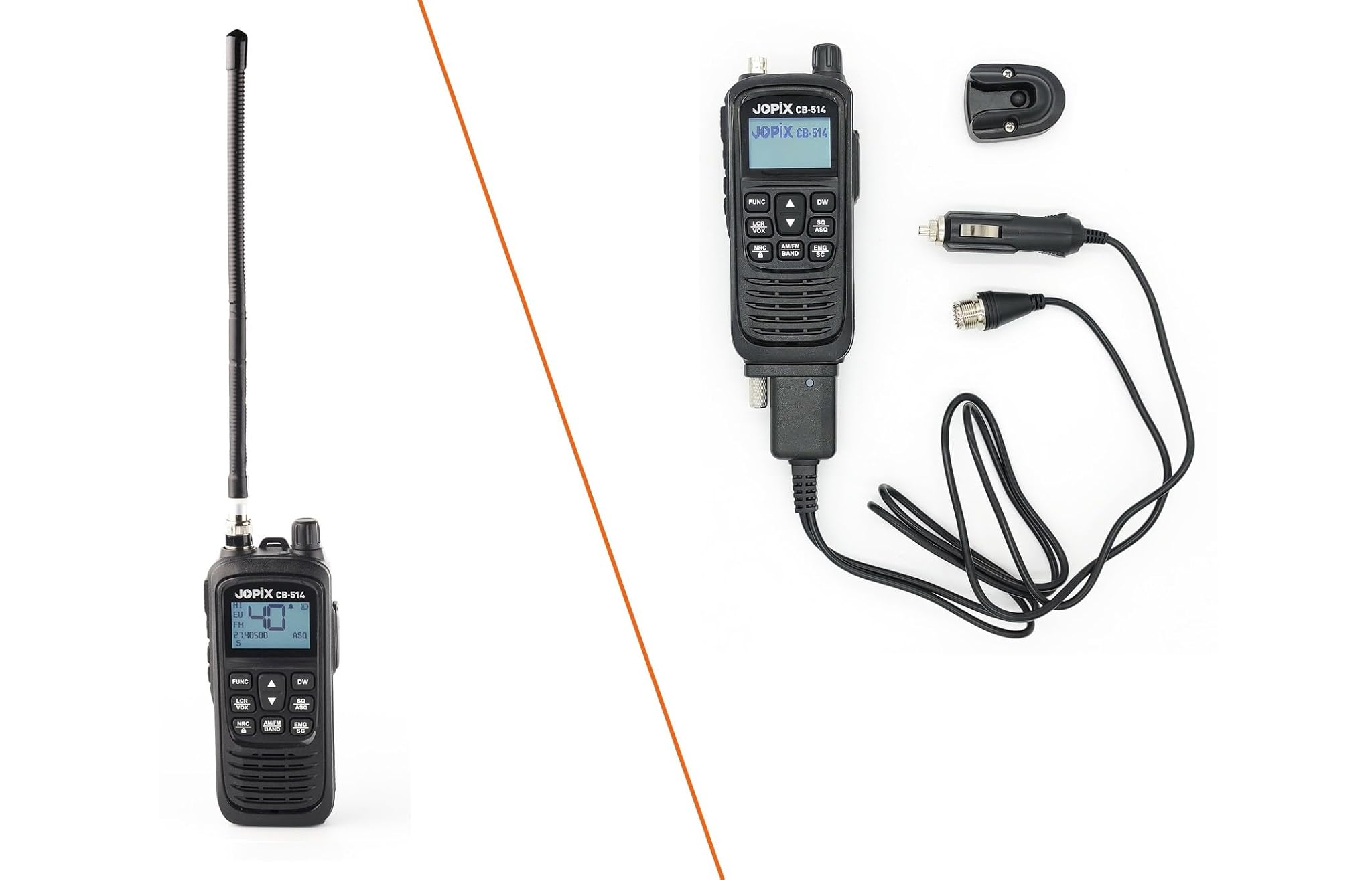 Jopix CB-514 - Walkie Talkie CB-27 con kit auto