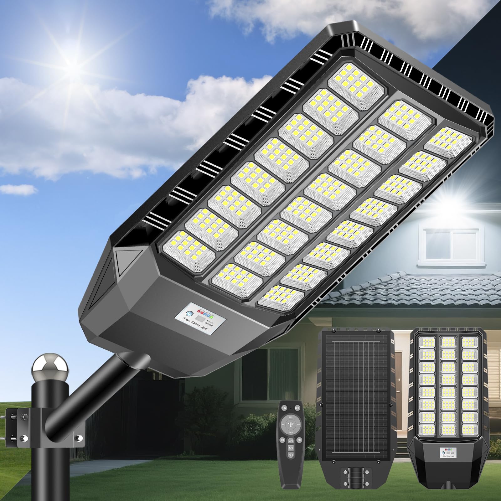 Lampione Solare LED Esterno 5500W 288 PRO