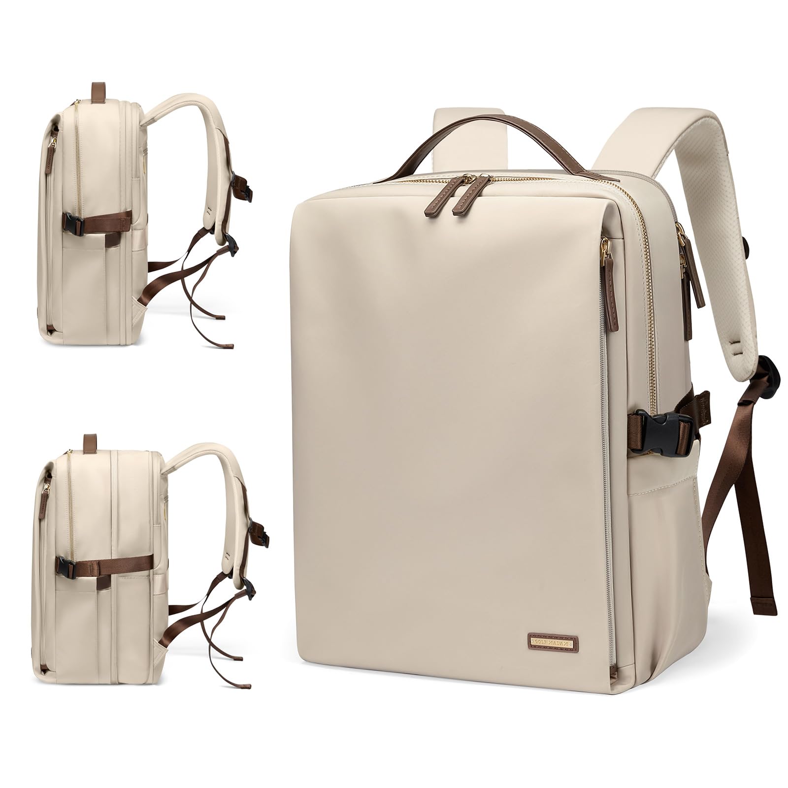 Zaino Laptop Donna 17.3 Pollici, Approvato Compagnia Aerea, Albicocca