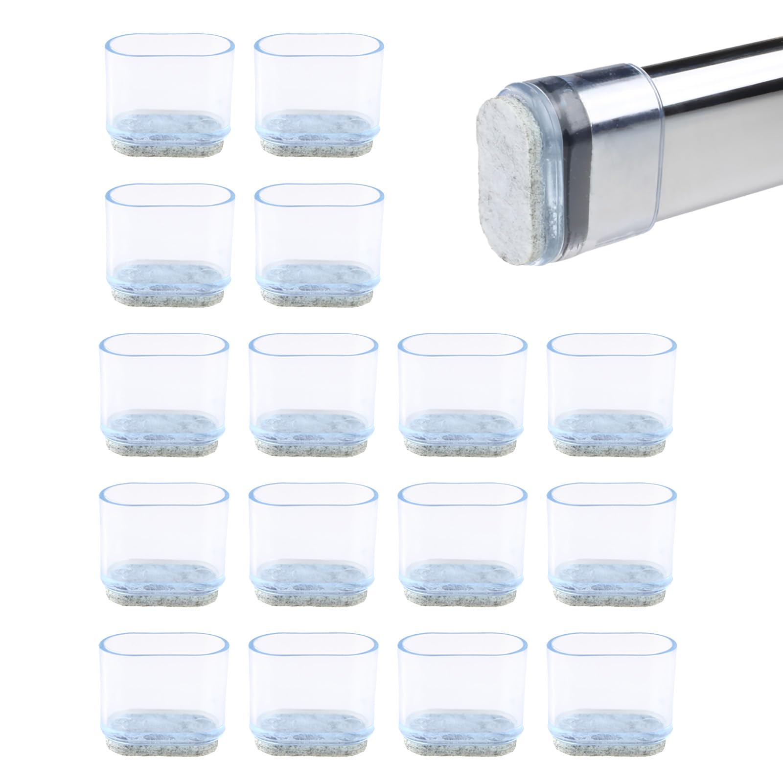 Sesimo 16 Tappi Protettivi in Feltro per Gambe Sedia