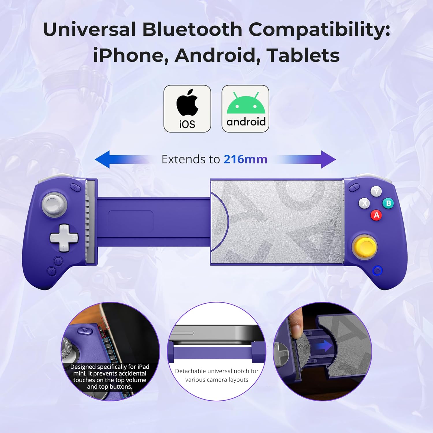 S8 Retro Blu - Controller Gaming Bluetooth per Mobile - immagine 2