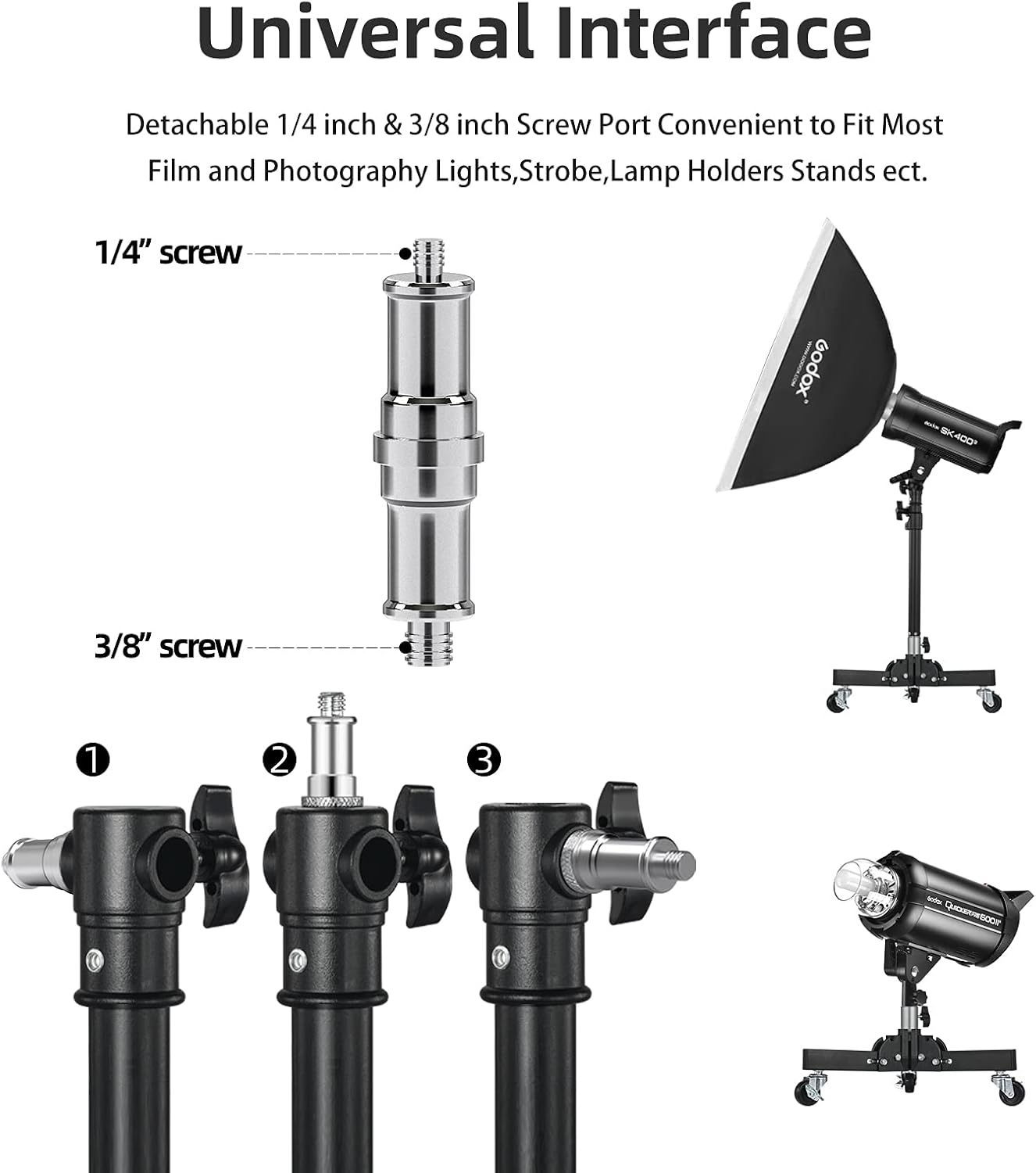 soonpho Supporto Illuminazione Fotografica con Rotelle, Nero - immagine 2