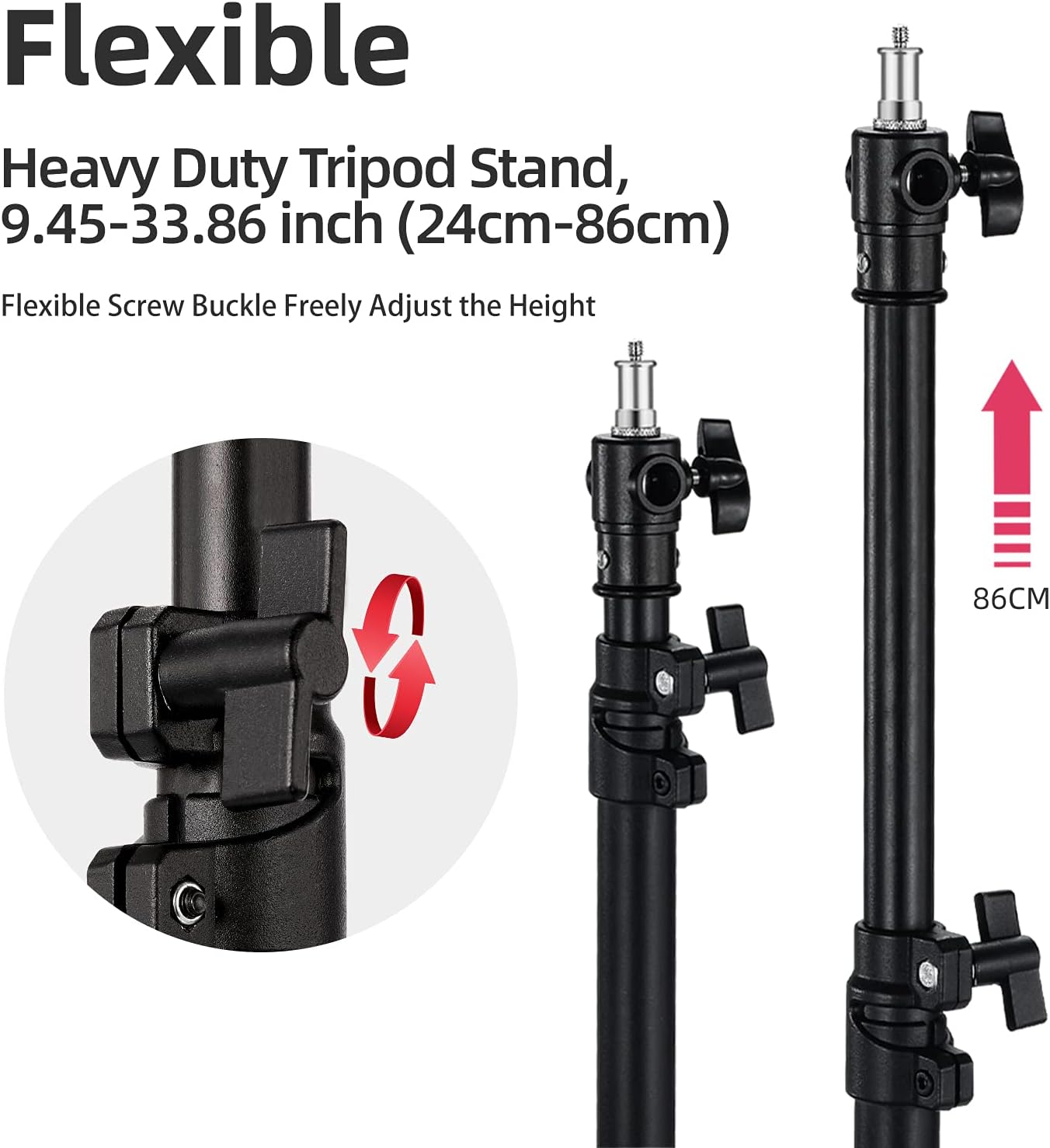 soonpho Supporto Illuminazione Fotografica con Rotelle, Nero - immagine 5