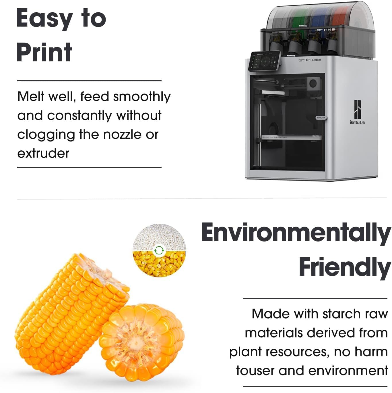 eSUN 10KG PLA+ Filament 1.75mm per Stampante 3D, Kaltweiß - immagine 7