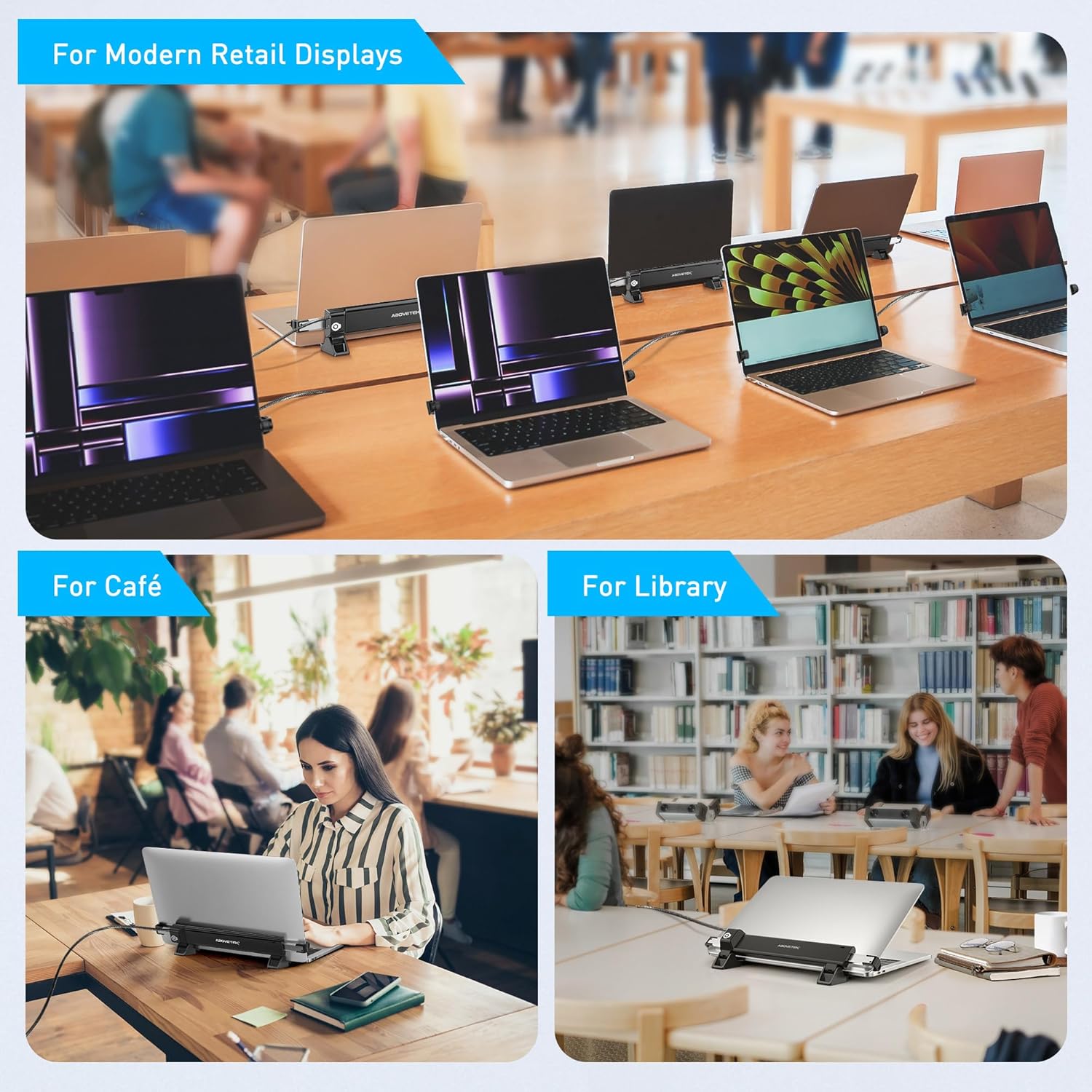 Abovetek Blocco Sicurezza Laptop con Cavo 2m - immagine 2