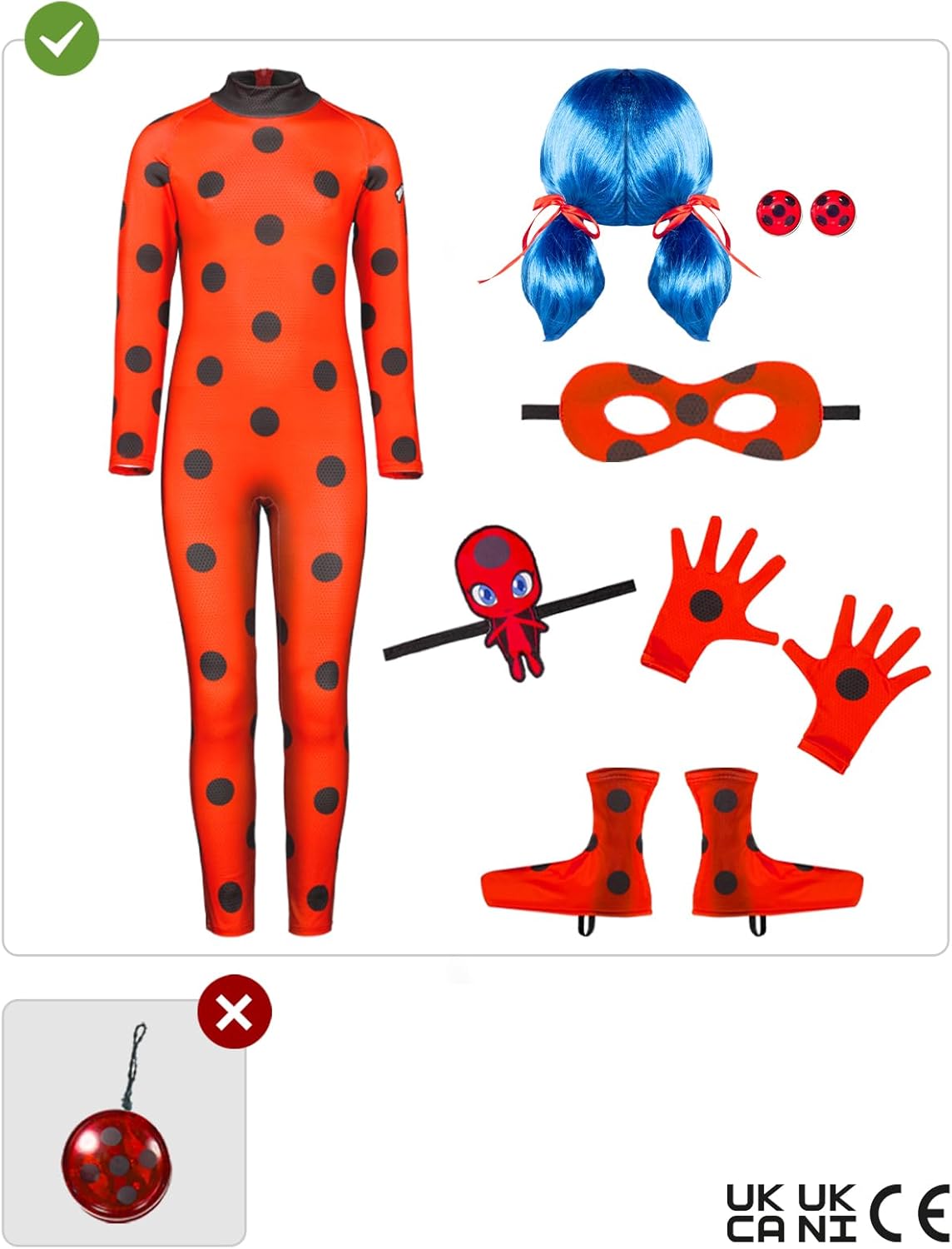 Funidelia Costume Ladybug per Bambina - immagine 2