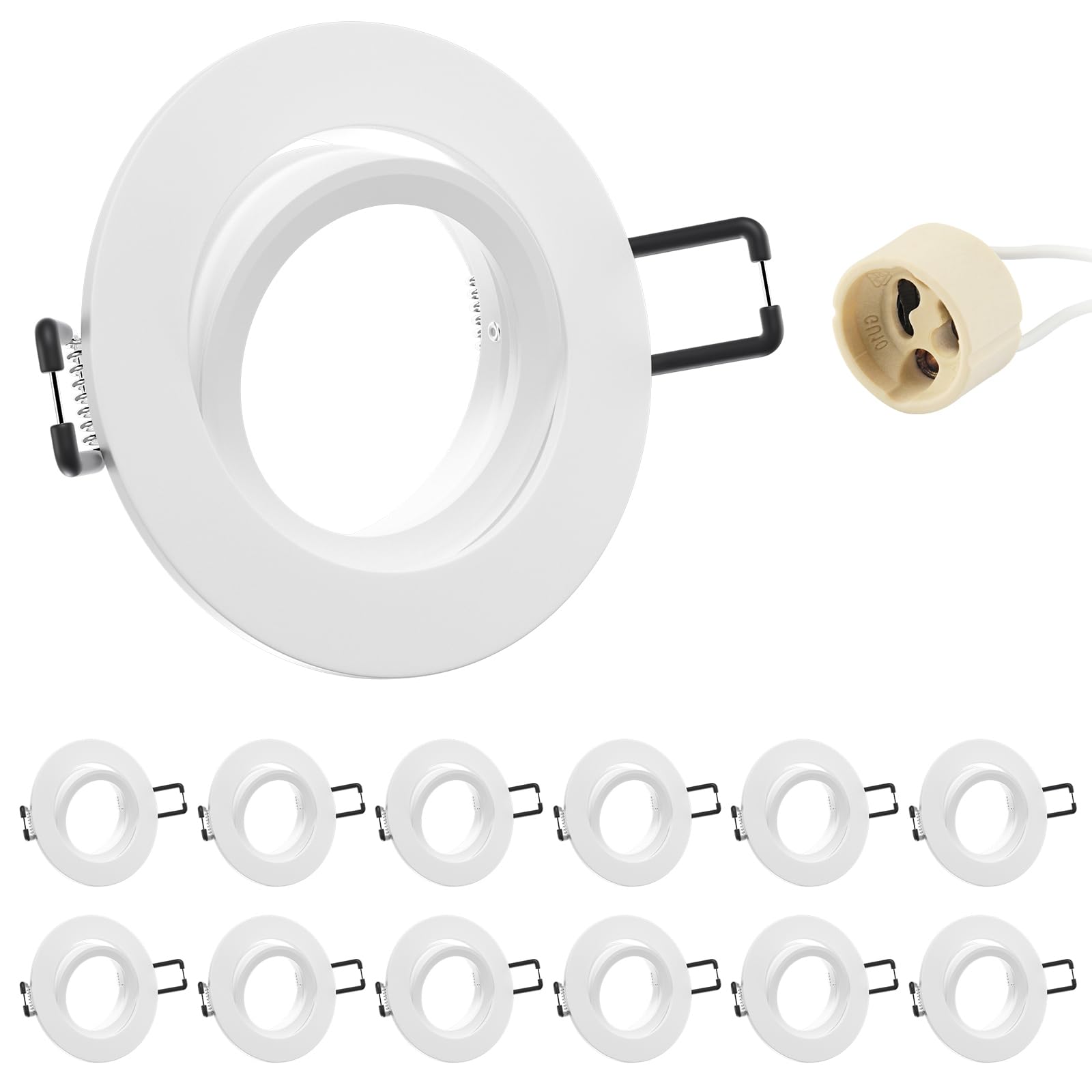 Cornice Faretti Incasso Cartongesso GU10 Orientabili, 12 pz