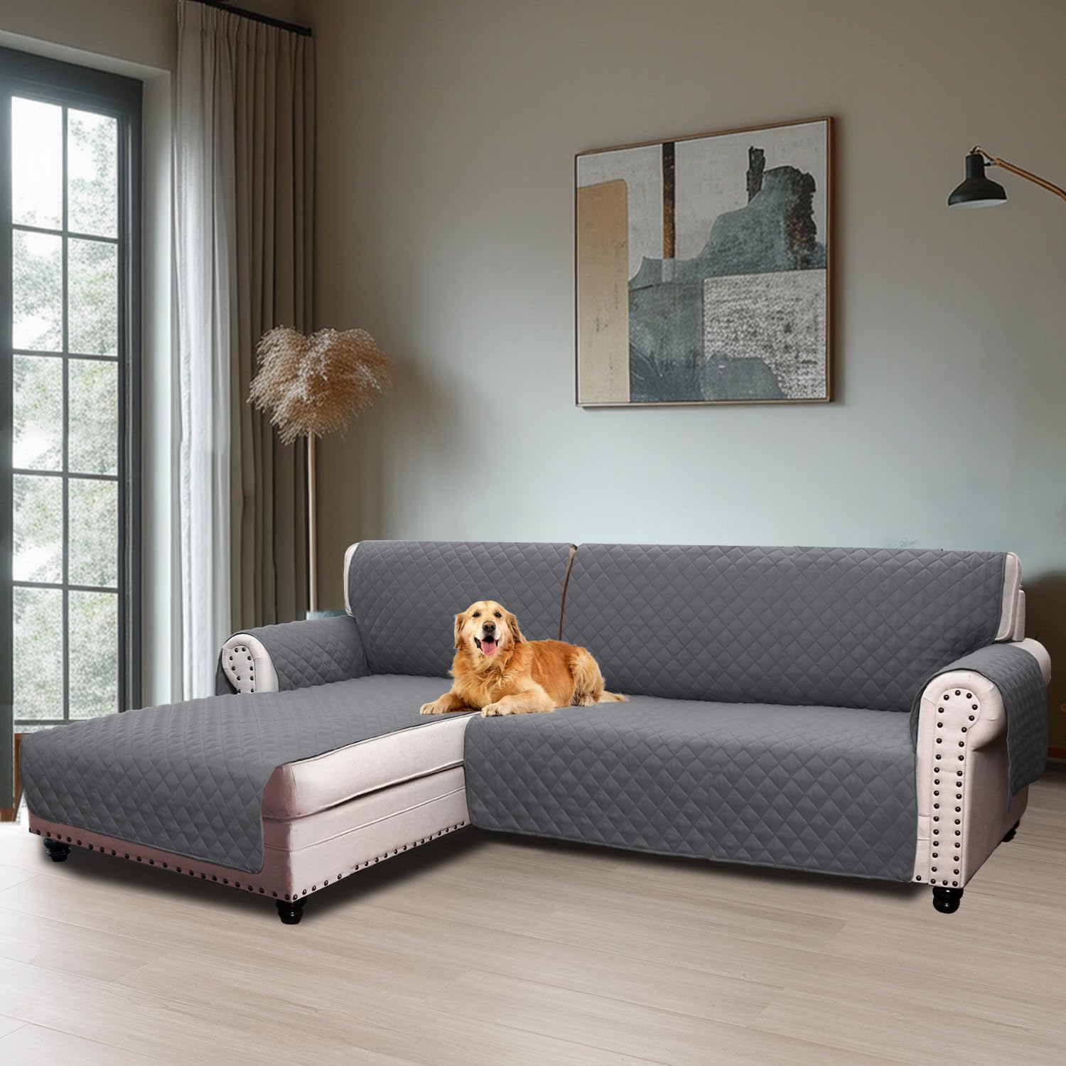 BellaHills Copridivano 3 Posti con Penisola L Sinistra