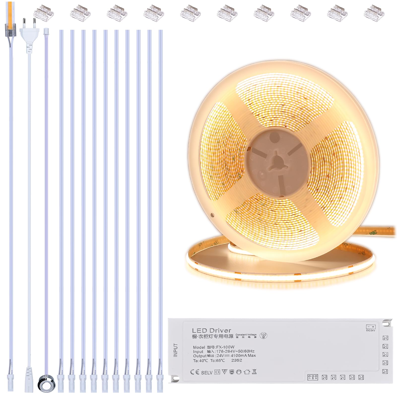 Benlun Striscia LED COB Sottopensile Cucina 12V 10 Metri