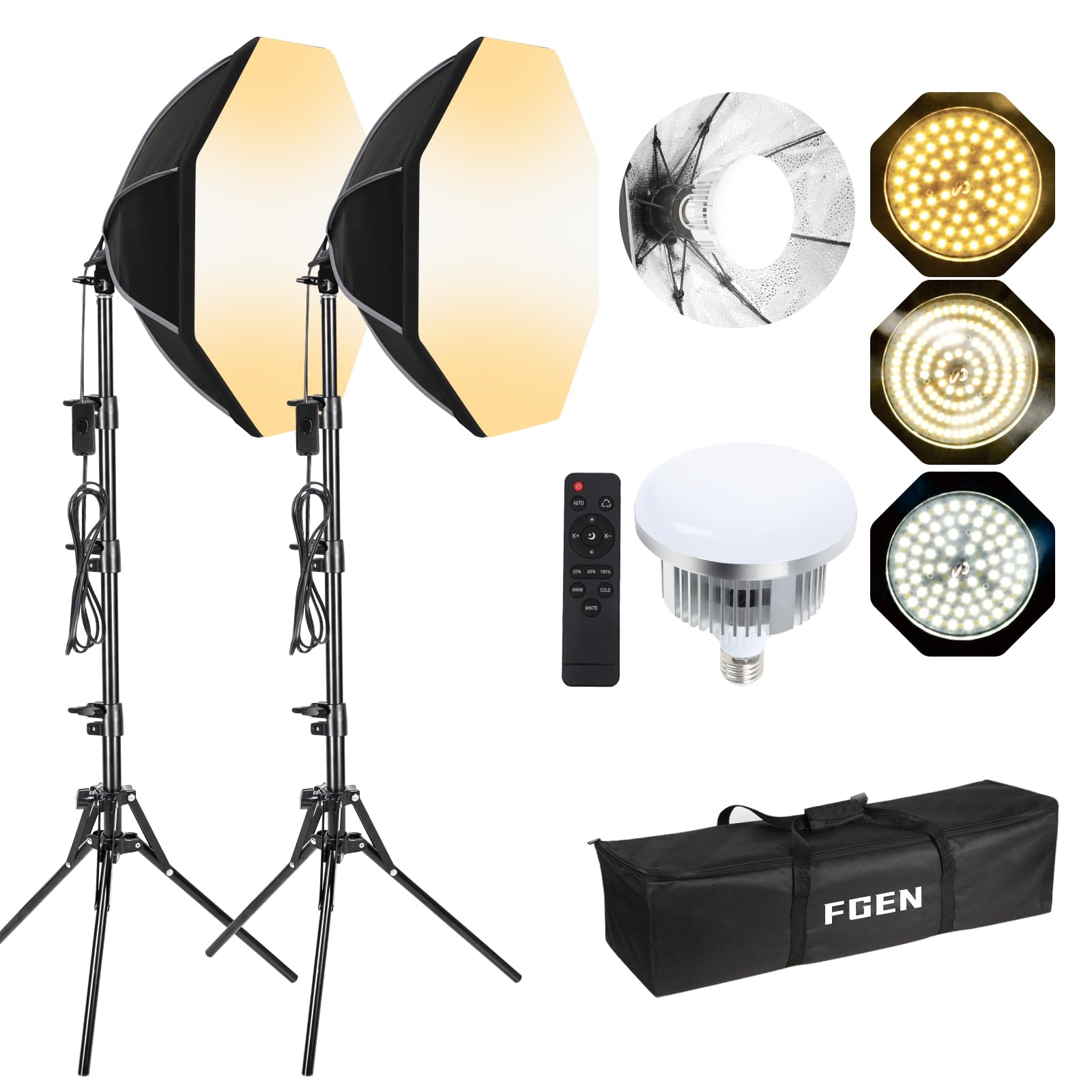 Softbox Ottagonale 50cm 60W 3000-6500K