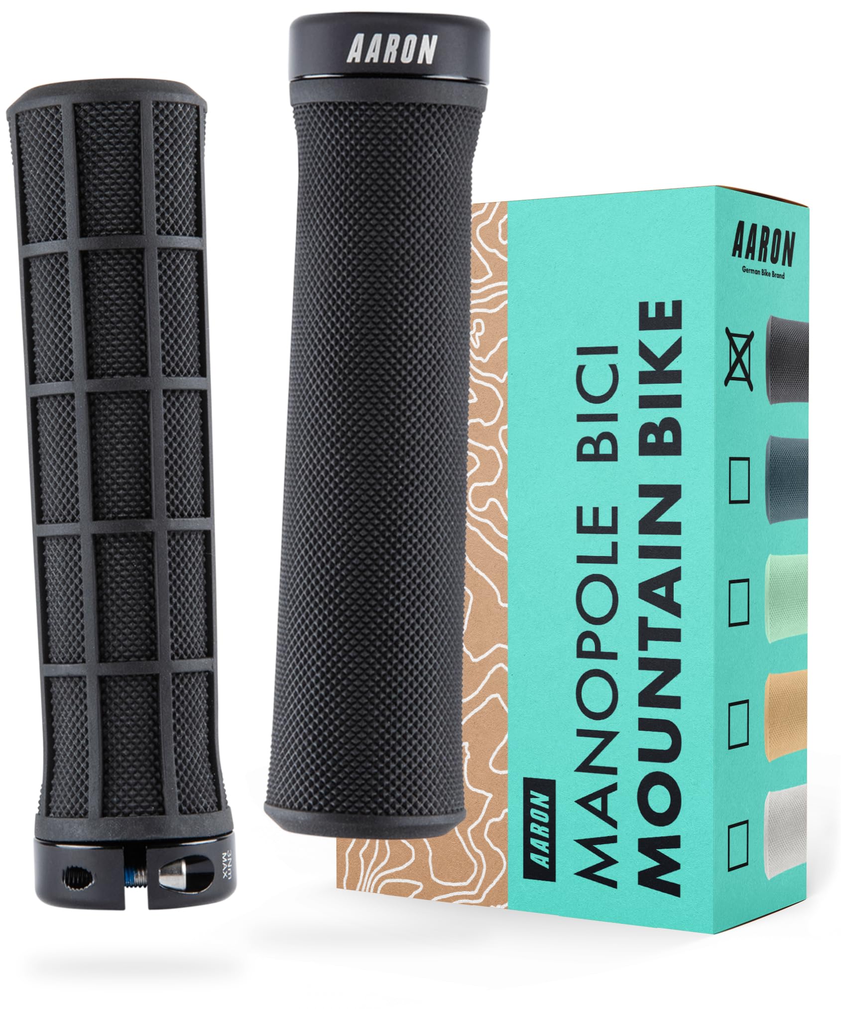 Aaron Enduro MTB Manopole Bici Gomma Antiscivolo