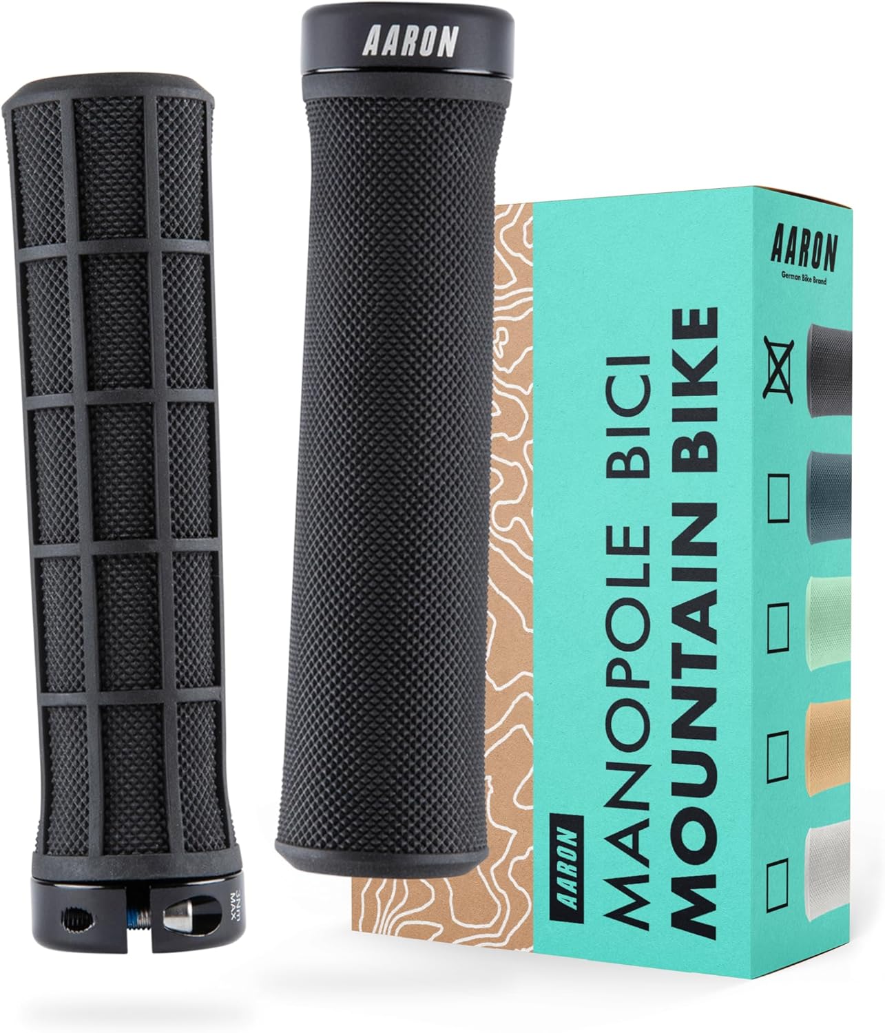 Aaron Enduro MTB Manopole Bici Gomma Antiscivolo - immagine 1