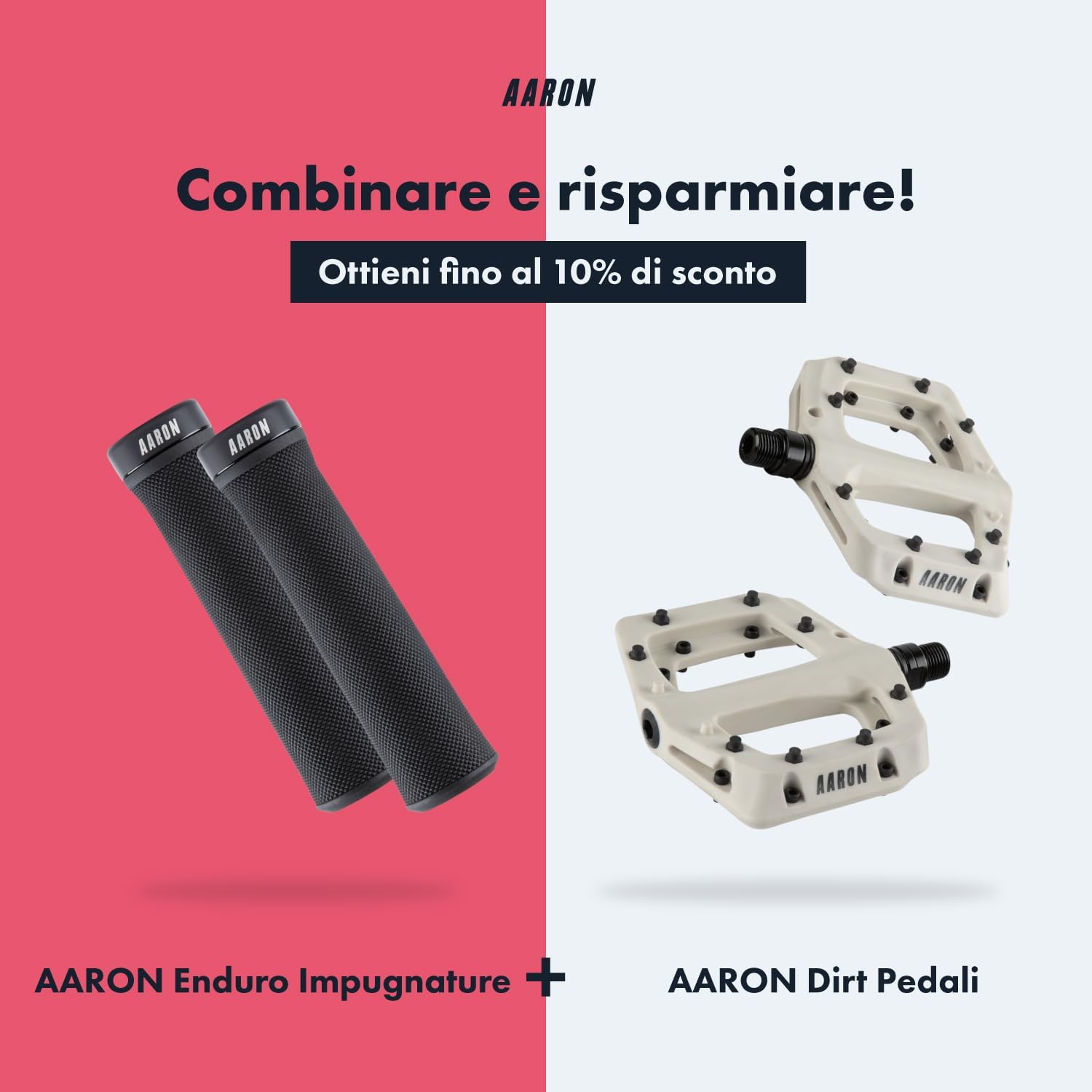 Aaron Enduro MTB Manopole Bici Gomma Antiscivolo - immagine 7