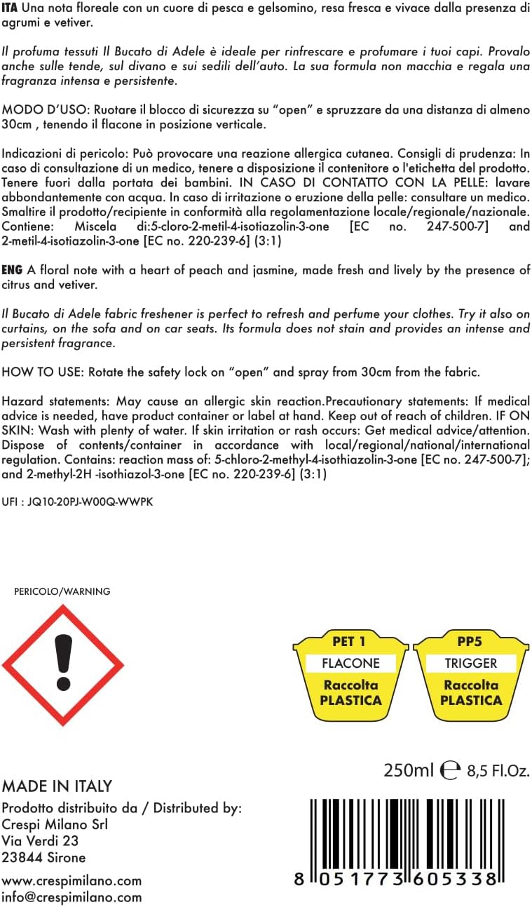 Il Bucato Di Adele Profuma Tessuti Spray 250ml - immagine 2