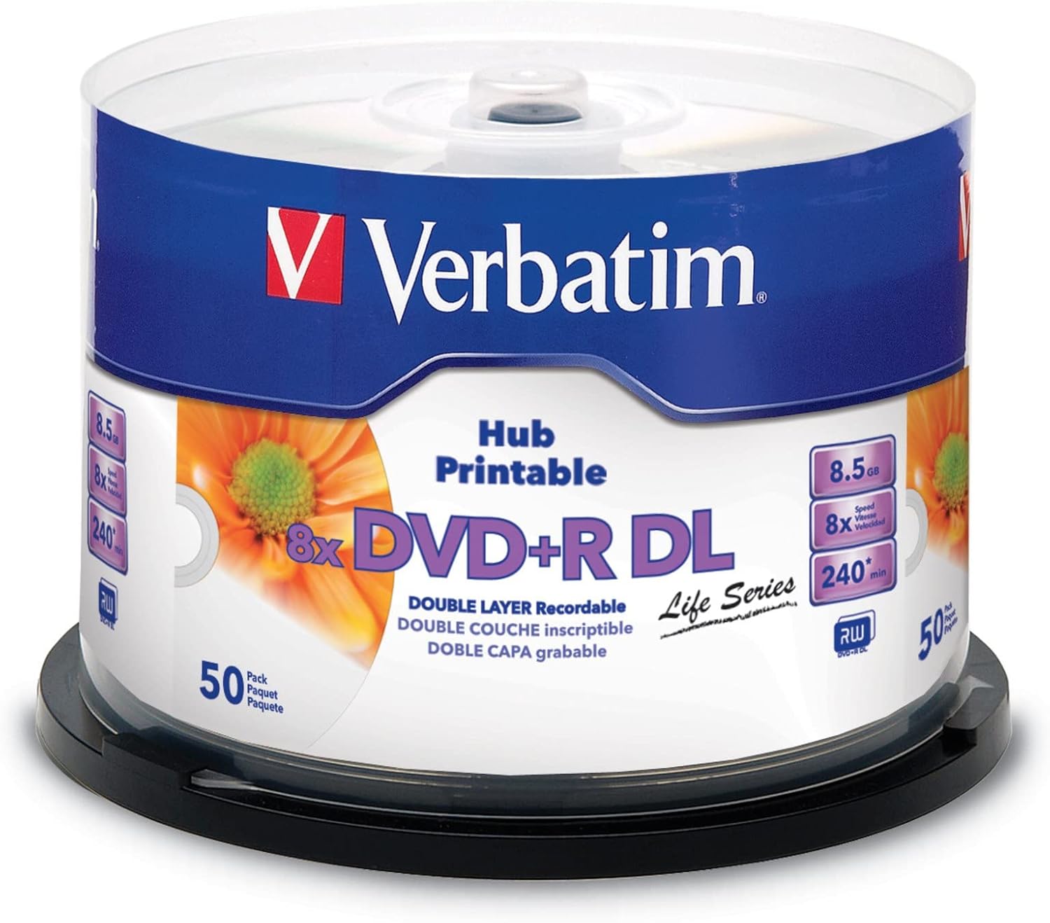 Verbatim DVD+R DL 8,5 GB 8x Double Layer (50 pezzi) - immagine 1
