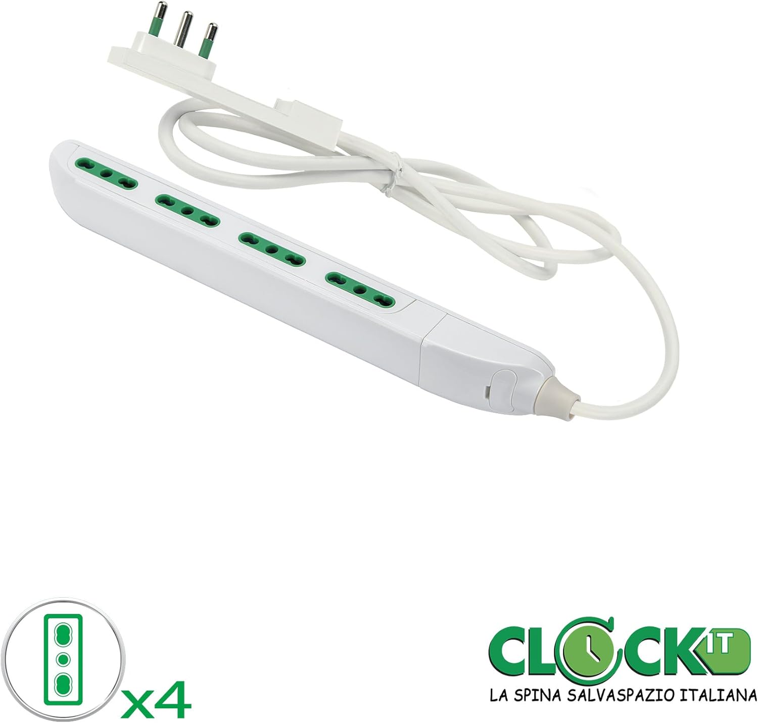 FANTON 47404 Multipresa SLIM 4 Prese Bipasso - immagine 3