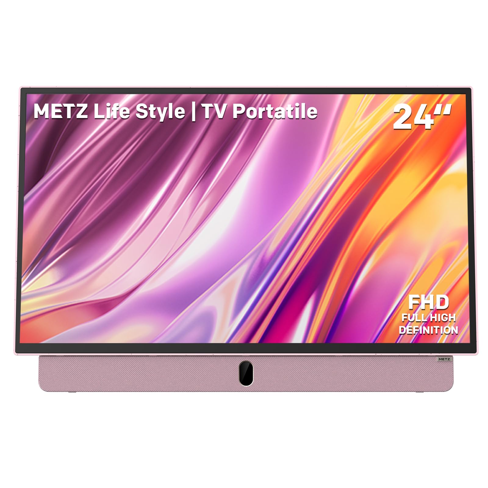 Metz TV Portatile MPE7300Z 24" FHD Smart, Rosa
