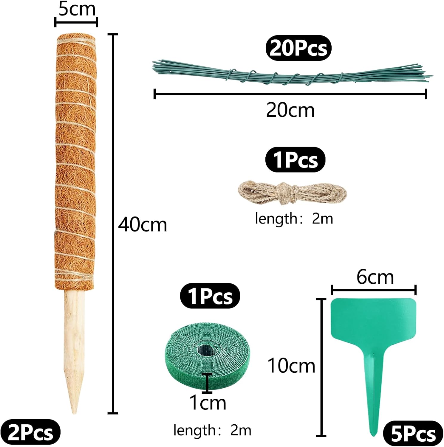 Newpop Palo Totem Fibra di Cocco 40cm (2 Pezzi) - immagine 2