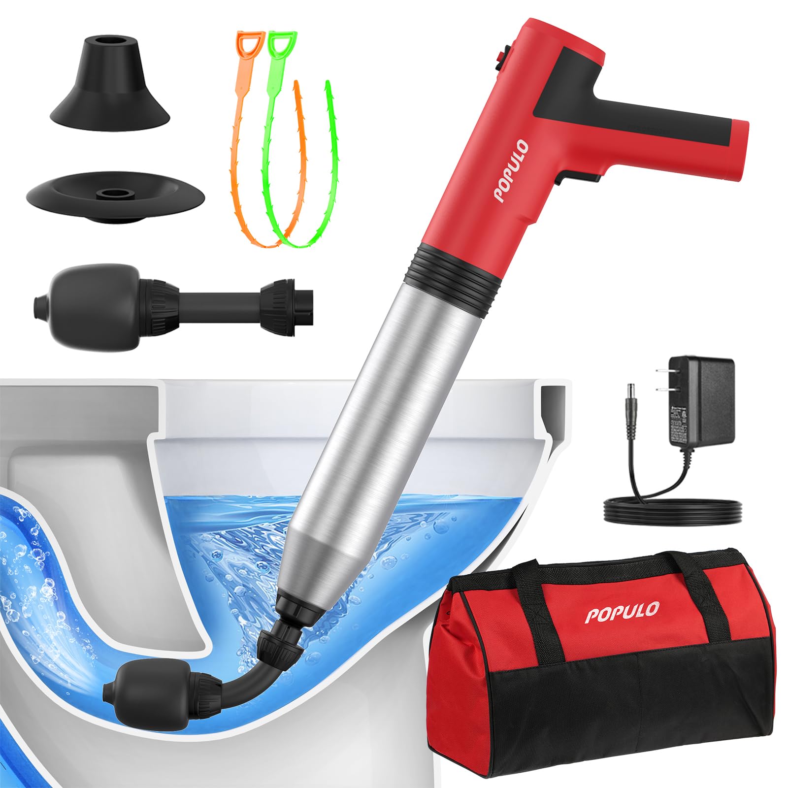 POPULO Stantuffo Elettrico per WC Swift Alta Pressione