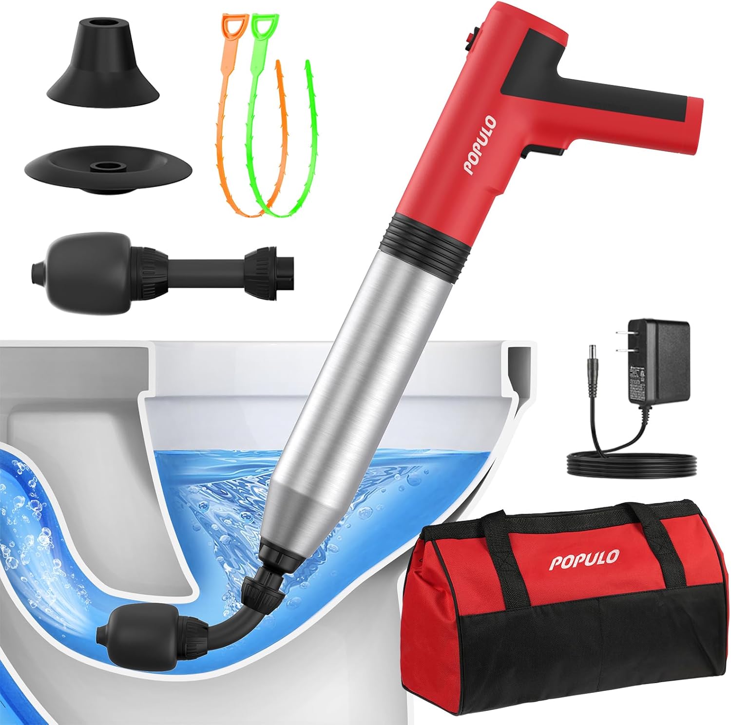 POPULO Stantuffo Elettrico per WC Swift Alta Pressione - immagine 1