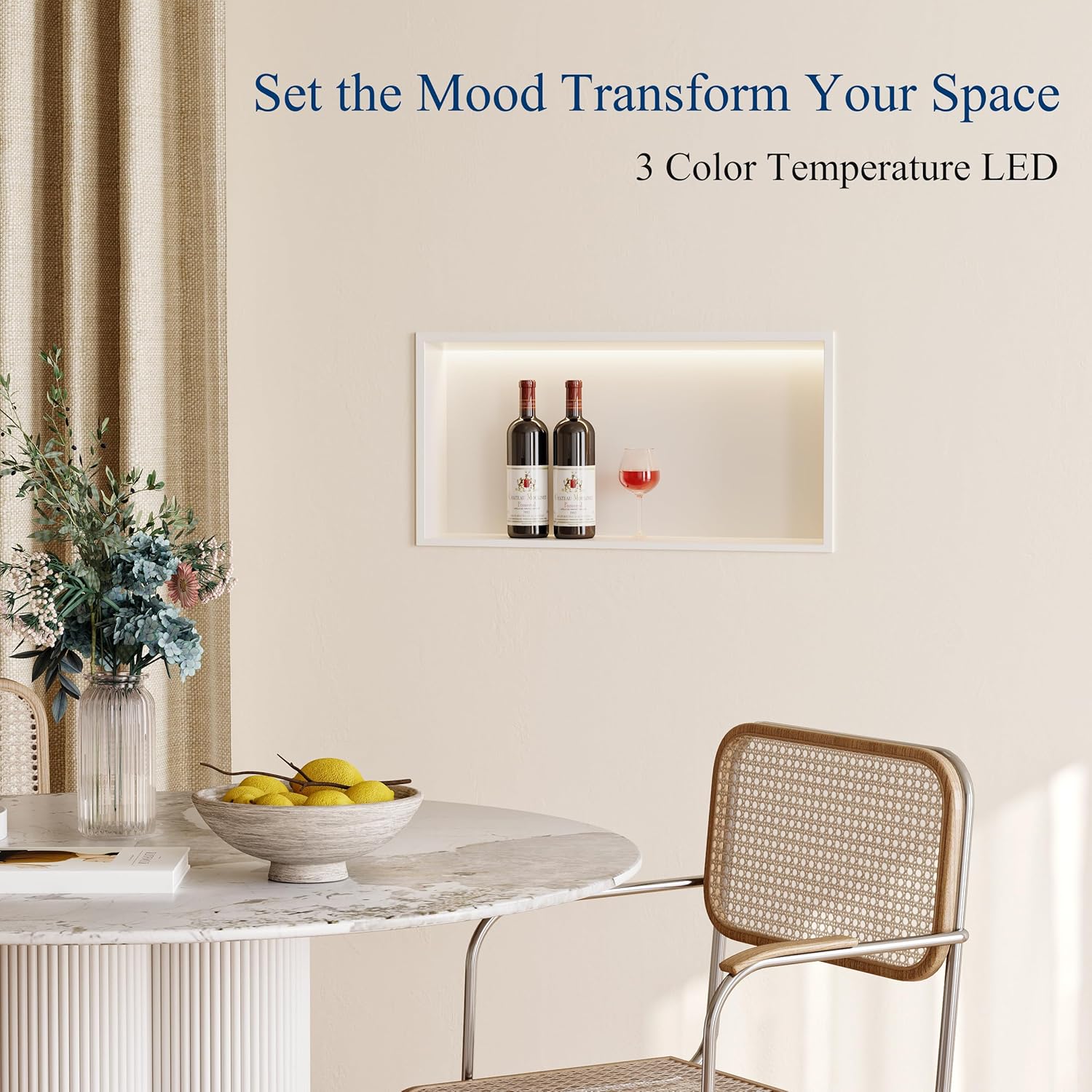 Neohomee Doccia a Muro in Acciaio Inox con LED 60x30cm - immagine 5