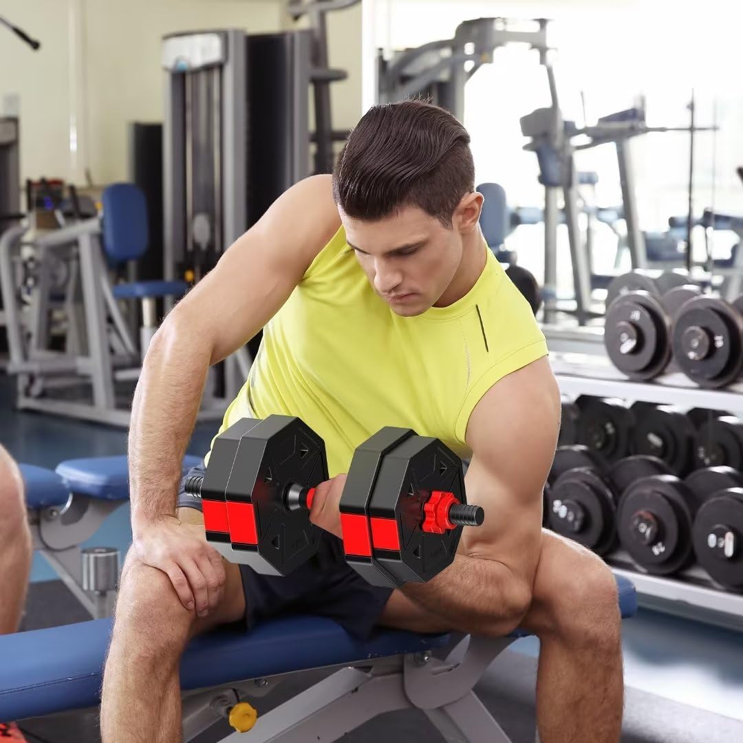 Set Manubri Regolabili 10/15 kg Ottagonali - immagine 3