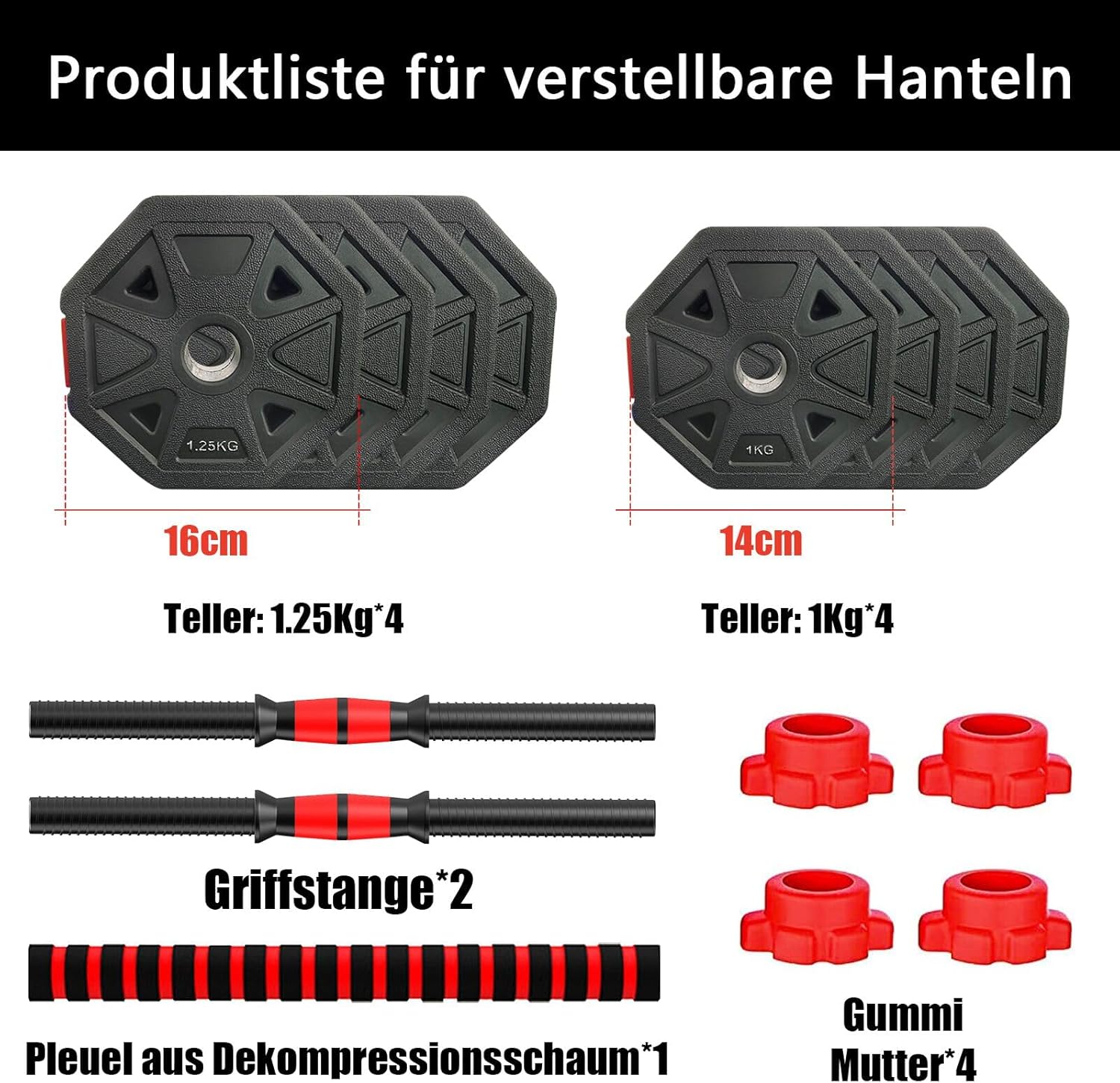 Set Manubri Regolabili 10/15 kg Ottagonali - immagine 6