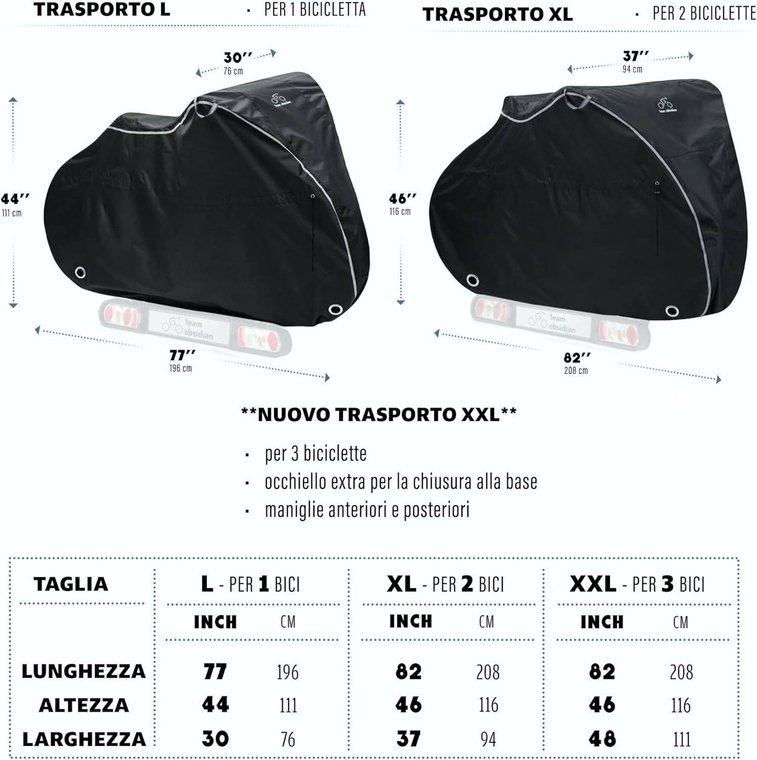 Teamobsidian Copri Biciclette da Esterno Impermeabile - immagine 5