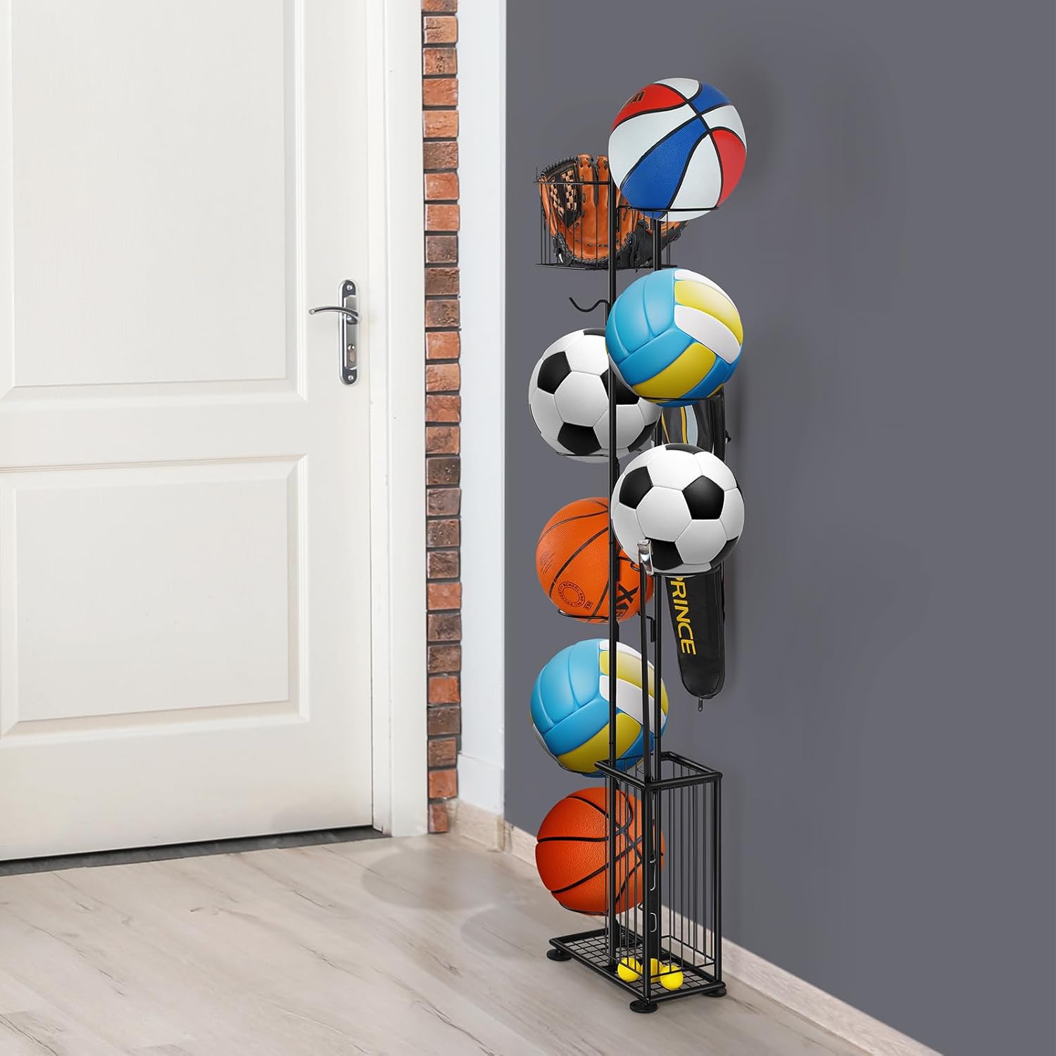 Porta Palloni a 7 Livelli - Rastrelliera Verticale - immagine 2