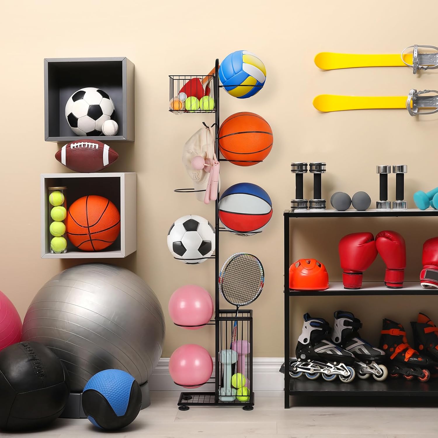 Porta Palloni a 7 Livelli - Rastrelliera Verticale - immagine 7