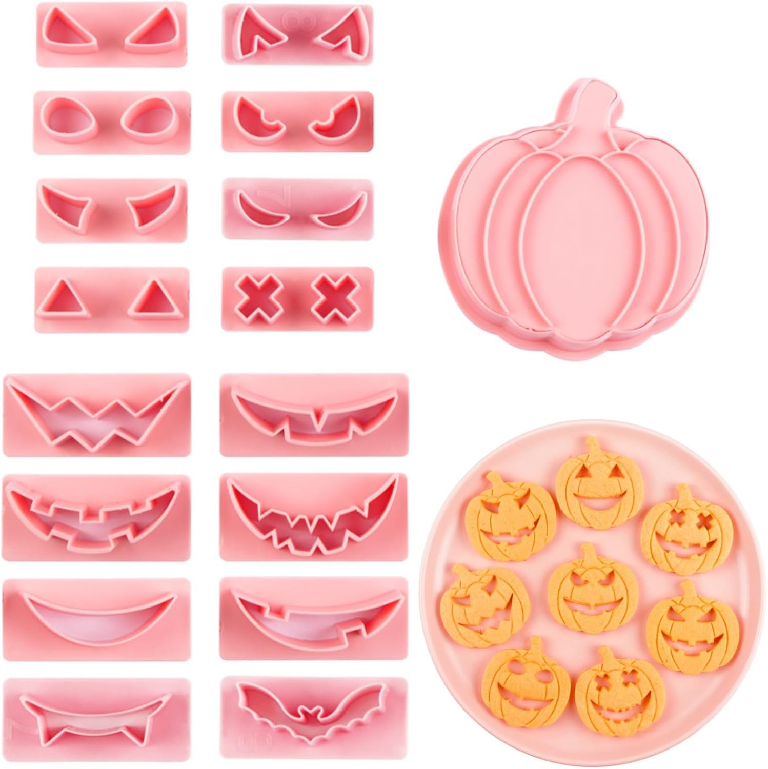 Halloween Formine Biscotti - Set 17 Pezzi Zucca - immagine 1
