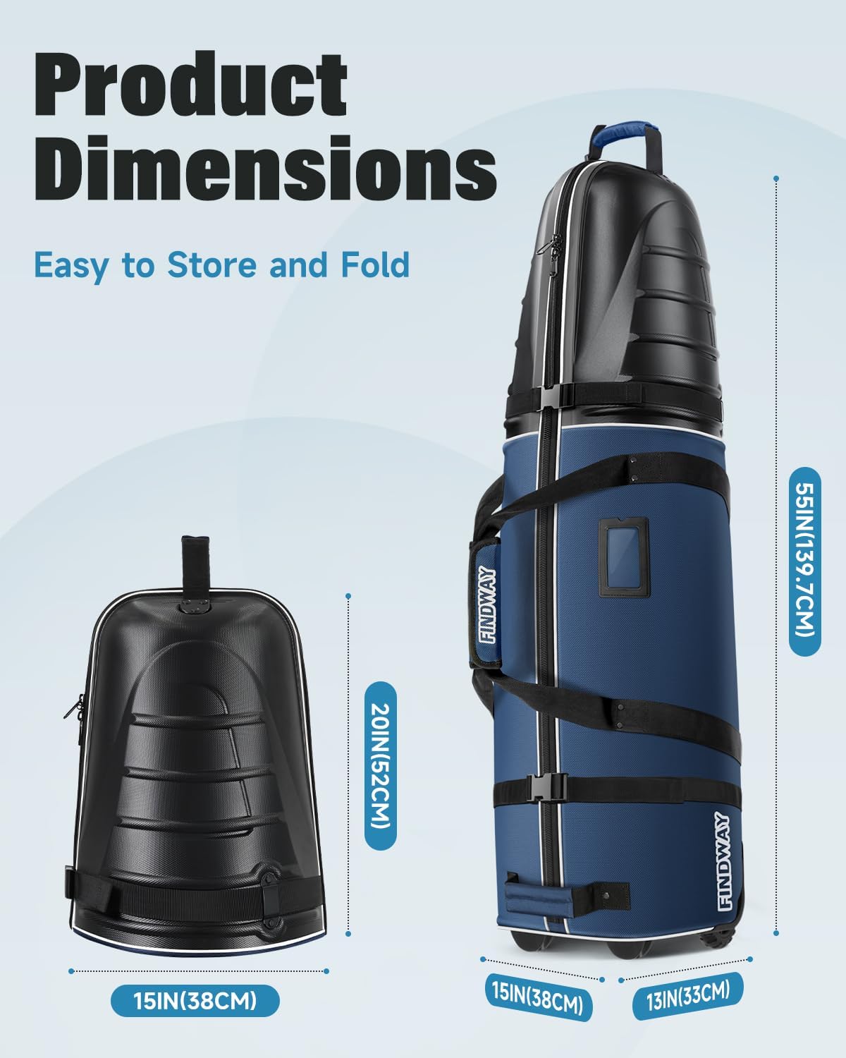 Borse da Viaggio Golf con Ruote e Custodia Rigida - immagine 2