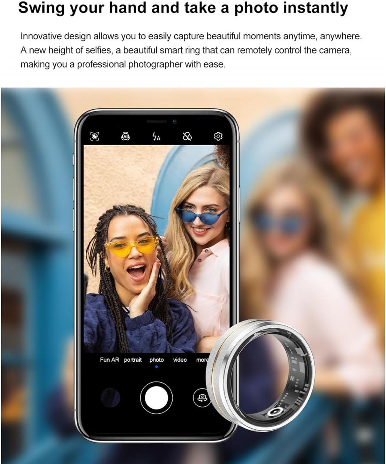 Smart Ring Health Tracker - Rilevatore Sonno Fitness - immagine 3