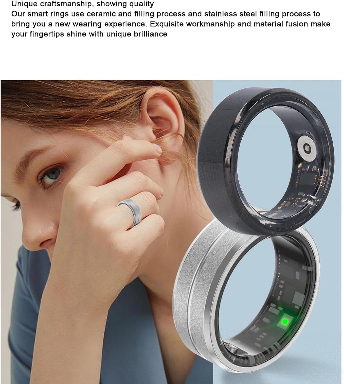 Smart Ring Health Tracker - Rilevatore Sonno Fitness - immagine 6