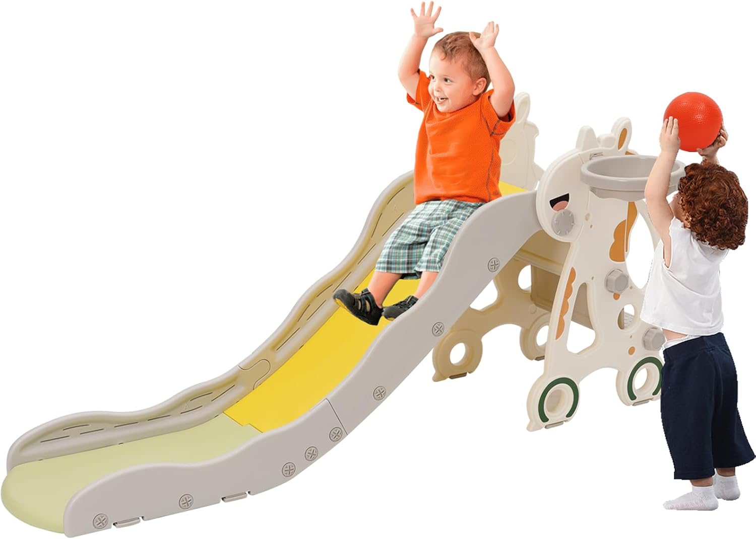 Scivolo per Bambini con Canestro da Basket e Palla - immagine 1