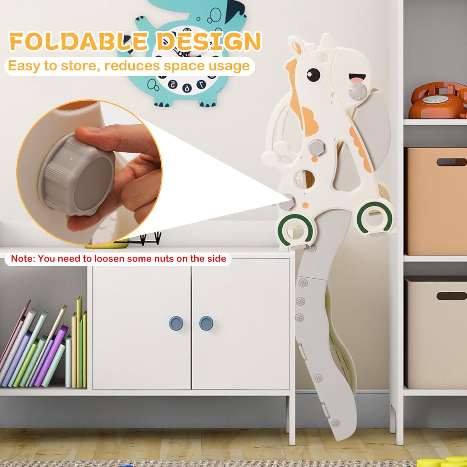 Scivolo per Bambini con Canestro da Basket e Palla - immagine 3