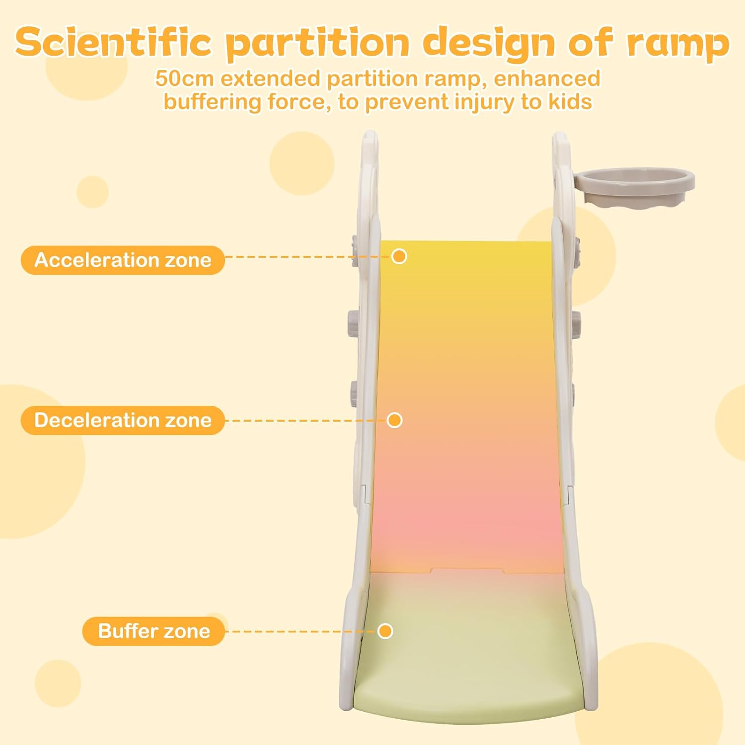 Scivolo per Bambini con Canestro da Basket e Palla - immagine 4