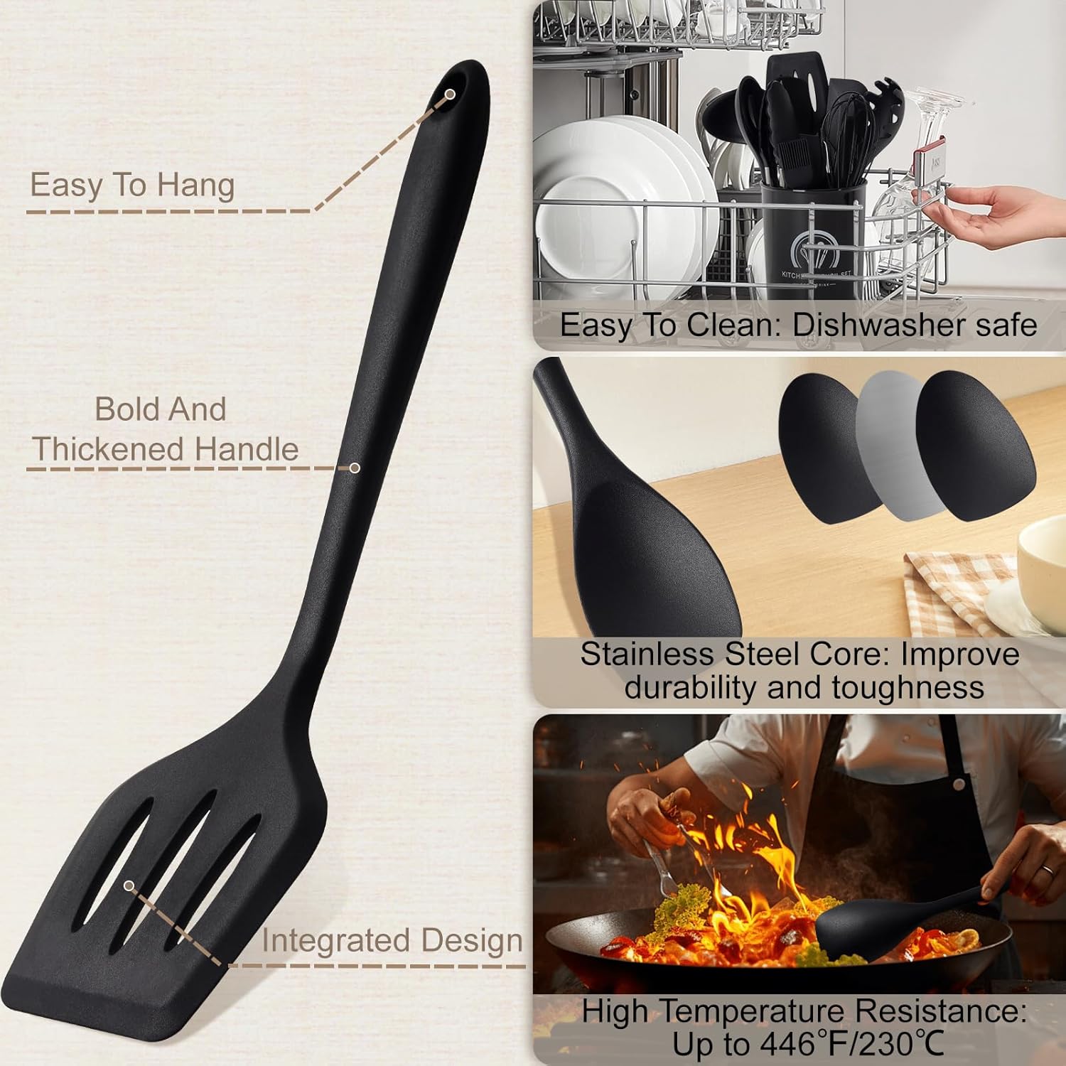 Set Utensili Cucina 13 Pezzi in Silicone - immagine 2