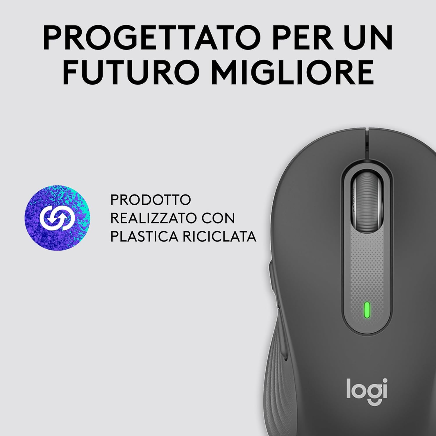 Logitech Signature M650 L Mouse Wireless per Mani Grandi, Grigio - immagine 7
