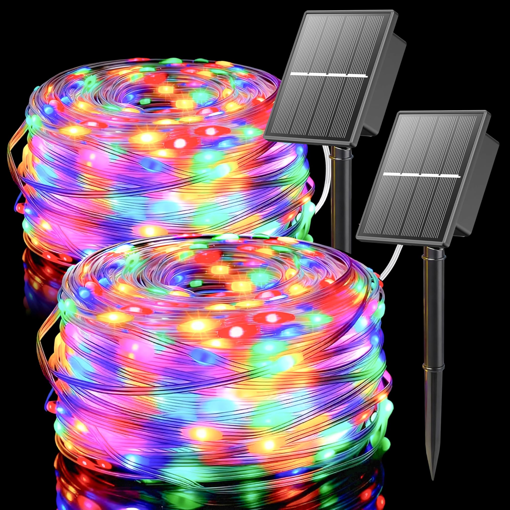 Solarbaby 2 Pacchi Luci Natale Esterno Solare 12M 120LED