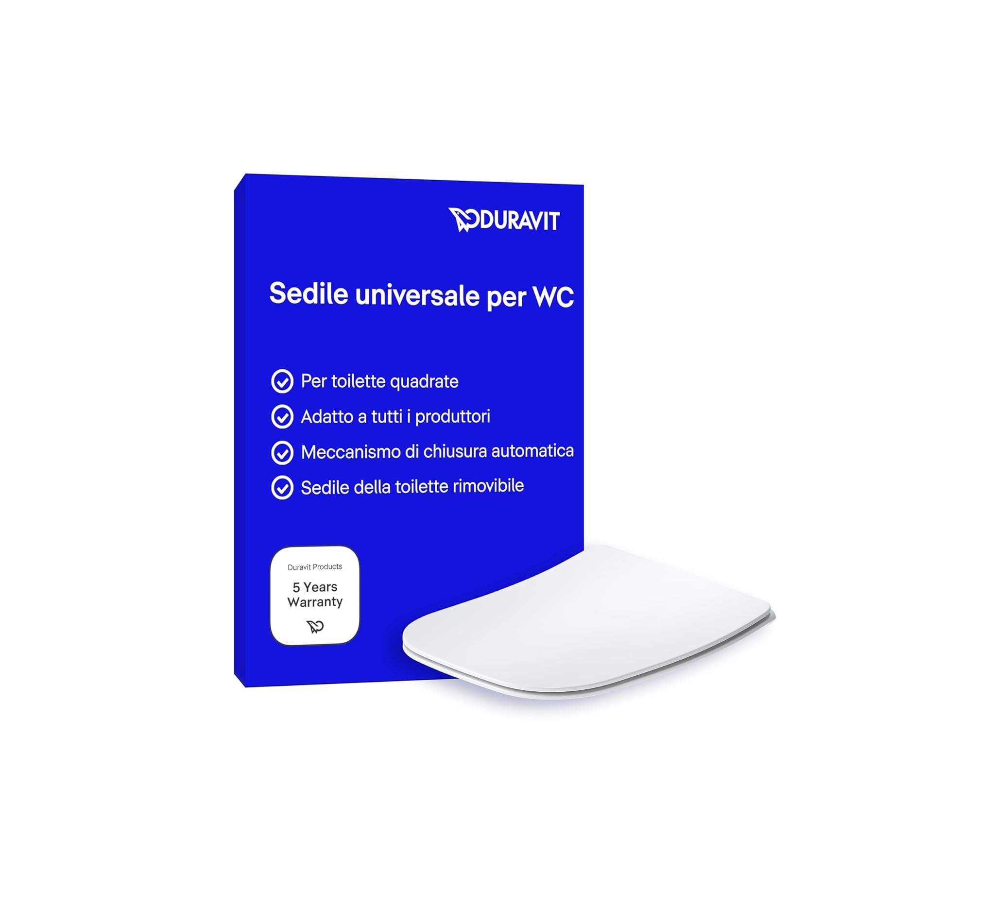 Duravit Sedile Univavo - Sedile WC Universale Ovale, Bianco