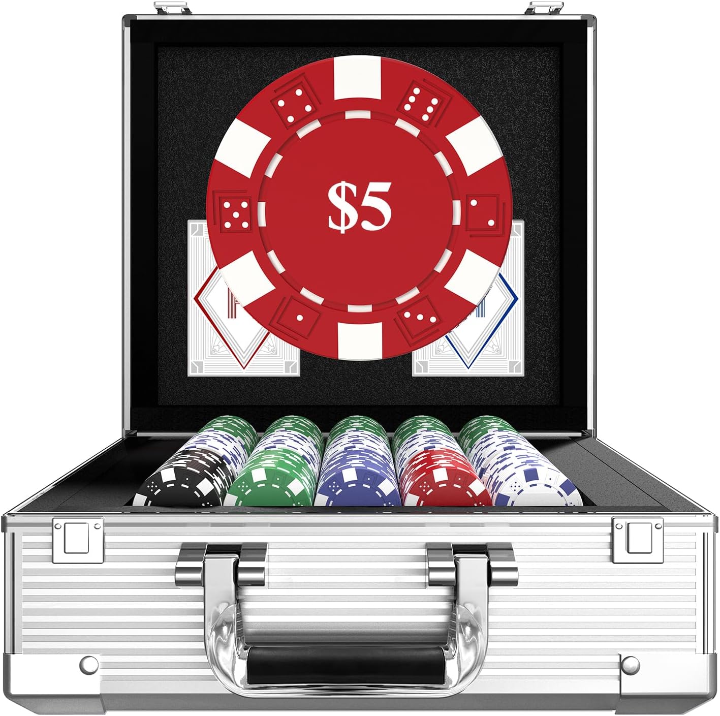 Poker Chips - Set 600 chip da casinò con numeri - immagine 1