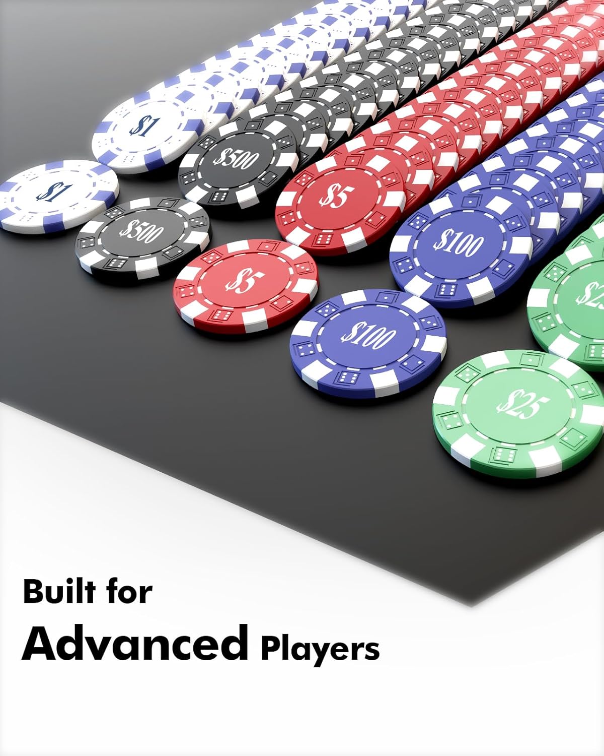 Poker Chips - Set 600 chip da casinò con numeri - immagine 2