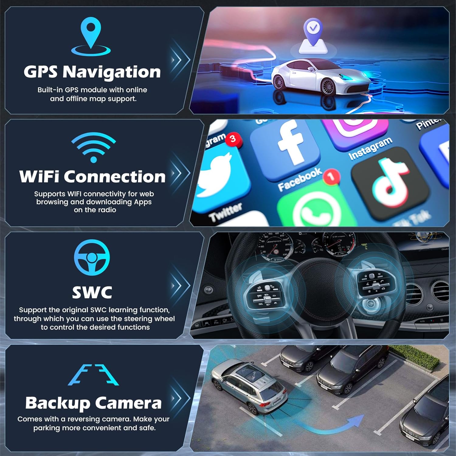 Hikity Autoradio Android 15 per Suzuki Swift 2012 - immagine 4