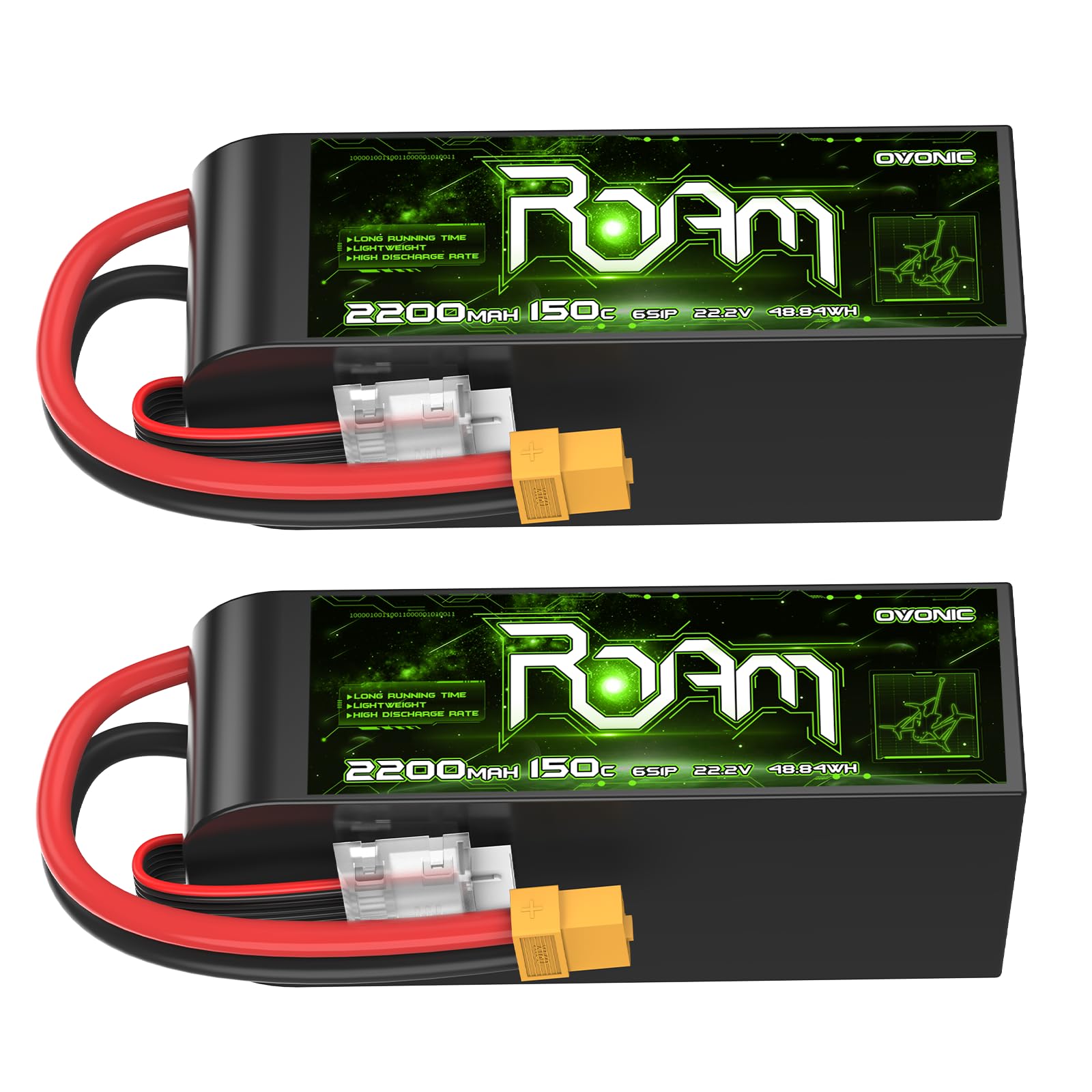 Ovonic Batteria Lipo 6S 2200mAh 150C XT60 (2 pz)