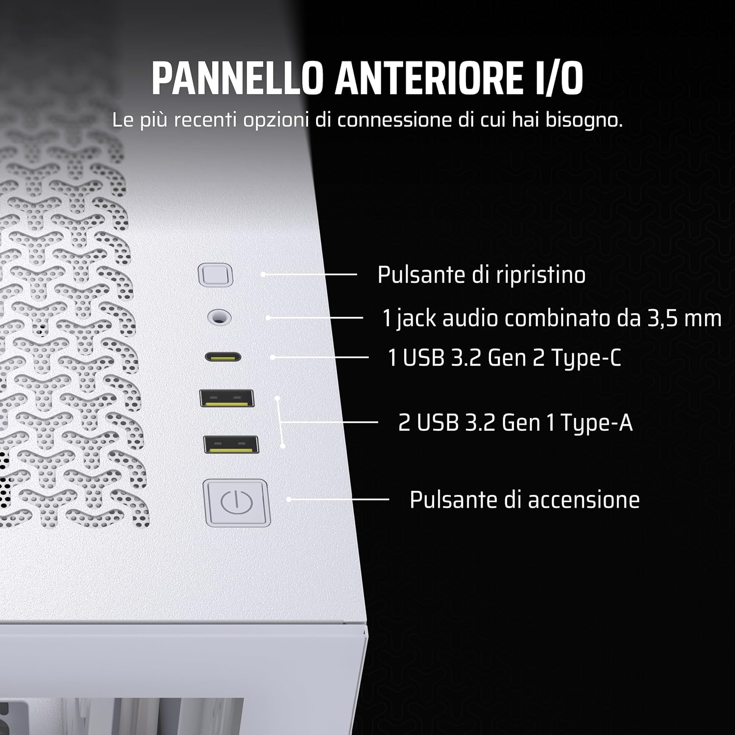 Corsair 3500X - Case PC Mid-Tower ATX, Bianco - immagine 6