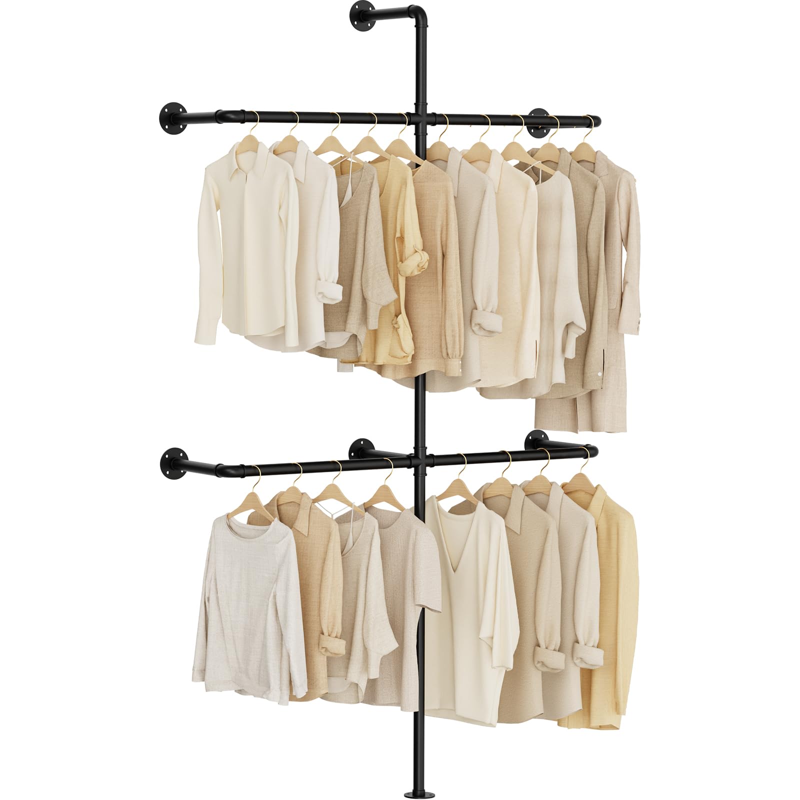 Yawinhe Barra Appendiabiti Industriale da Parete, Nero