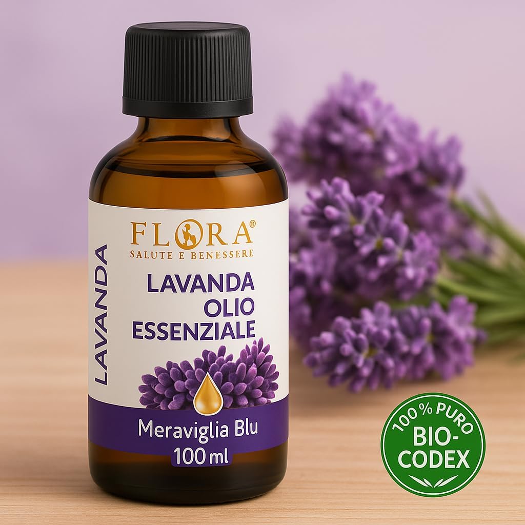 Flora Olio Essenziale Lavanda 100ml - 100% Puro BIO-CODEX - immagine 2