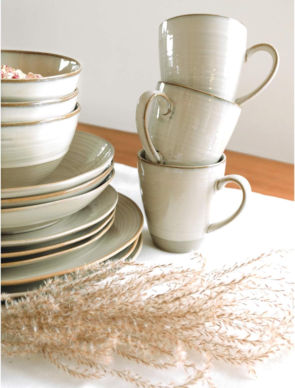 Mäser Nottingham Vintage - Set Stoviglie 12 Pezzi, Beige - immagine 6